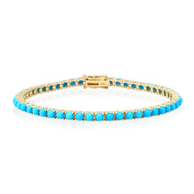 Turquoise Cabochon Tennis Bracelet