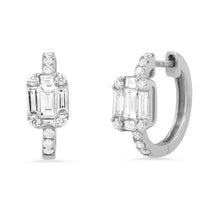 Baguette Babe Diamond Huggie Hoop Earrings
