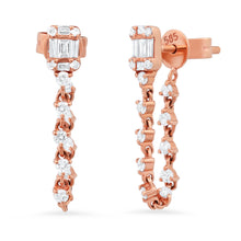Stella Diamond Illusion Chain Wrap Earrings