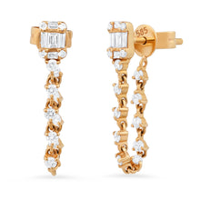 Stella Diamond Illusion Chain Wrap Earrings