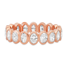 Bezel Set Oval Diamond Eternity Band Ring