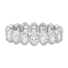 Bezel Set Oval Diamond Eternity Band Ring
