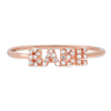 Hey Babe Diamond Plaque Ring