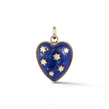 Stone Heart with 14k Stars Pendant