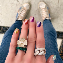 Jumbo Diamond Chain Link Ring