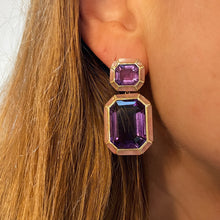 Limited Edition Melange Emerald Cut Drop Earrings