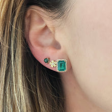 Yellow or Pink Sapphire Flower Child Stud Earrings