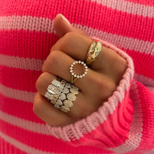Bezel Set Emerald Cut Diamond Eternity Band Ring