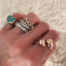 Cursive Diamond Fuck Ring