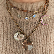 Moonstone Trio with Diamonds Necklace