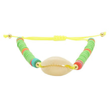 Neon Adjustable Puka Shell Bracelet