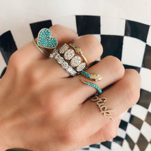 Cursive Diamond Fuck Ring