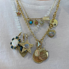 Radiant Script Initial Medallion Charm with White Diamond Frame