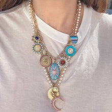 Semiprecious Bee Millie Medallion Pendant Charm