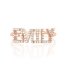 Custom Diamond Name Ring