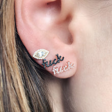 Cursive Diamond Fuck Single Stud Earring