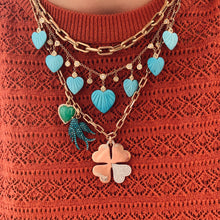 Semi Precious Stone & Diamond Alana Heart Pendant Charm