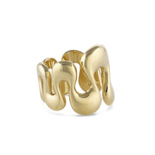 Sene' Gold Groovy Wide Band Ring