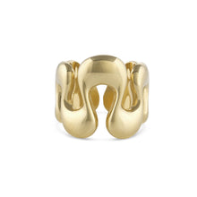 Sene' Gold Groovy Wide Band Ring