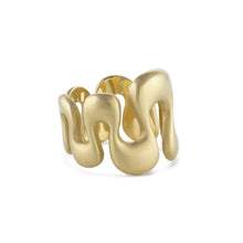 Sene' Gold Groovy Wide Band Ring
