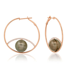 The Ashleigh Bergman Collective x Samira 13 Diamond & Pearl Evil Eye Hoops