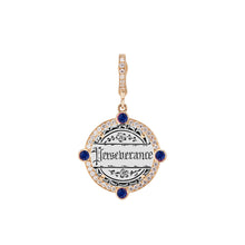 Semiprecious Bezel & Diamond Frame Antique Love Token Charm