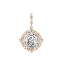 Full Diamond Bezel Frame Antique Love Token Charm