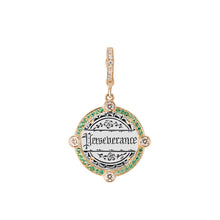 Diamond Bezel & Semiprecious Frame Antique Love Token Charm