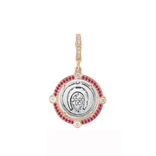 Diamond Bezel & Semiprecious Frame Antique Love Token Charm