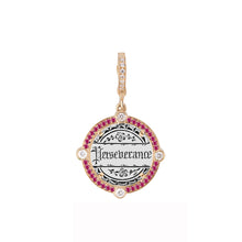 Diamond Bezel & Semiprecious Frame Antique Love Token Charm