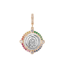 Diamond Bezel & Rainbow Frame Antique Love Token Charm