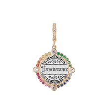 Diamond Bezel & Rainbow Frame Antique Love Token Charm