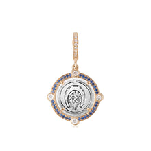 Diamond Bezel & Semiprecious Frame Antique Love Token Charm