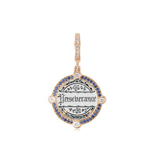 Diamond Bezel & Semiprecious Frame Antique Love Token Charm