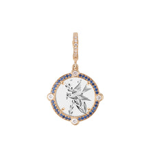 Diamond Bezel & Semiprecious Frame Antique Love Token Charm