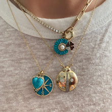 Semiprecious Stone with Pearl & Diamond Emily Pendant Charm