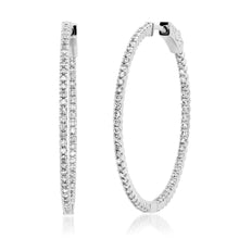 BIG Round Endless Diamond Hoop Earrings