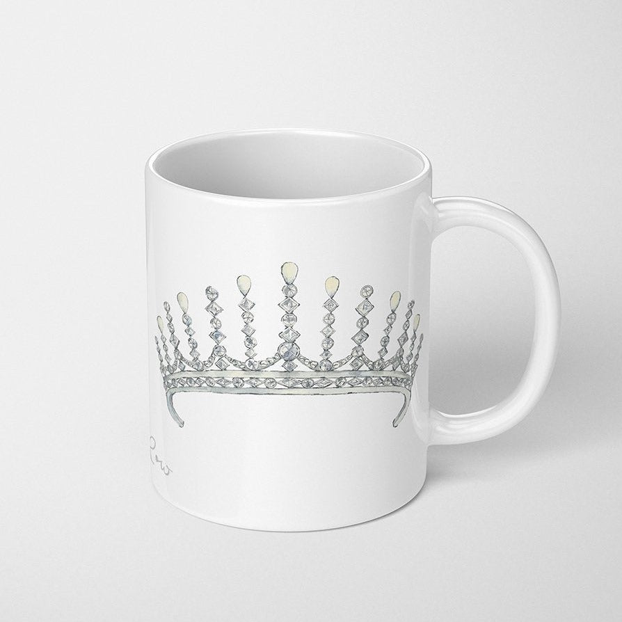 Pearl & Diamond Tiara Coffee Mug