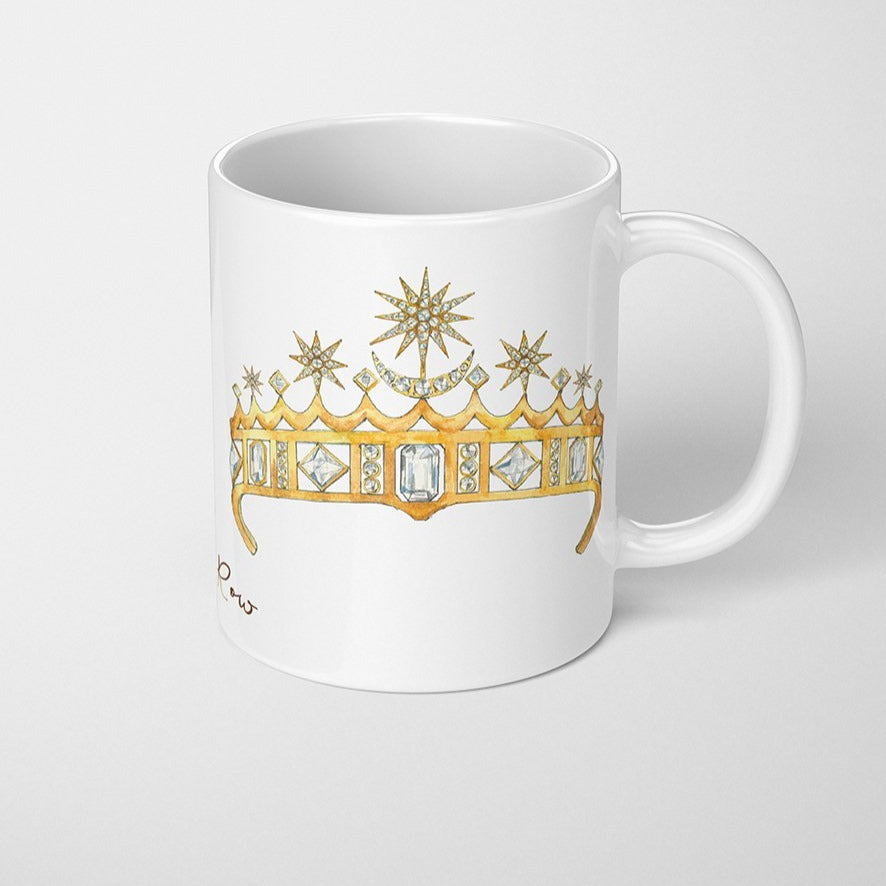 Pearl & Diamond Tiara Coffee Mug
