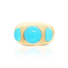 Sleeping Beauty Chunky Turquoise Dome Ring
