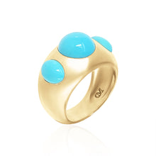 Sleeping Beauty Chunky Turquoise Dome Ring