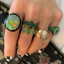 Good Luck Diamond Barrel Cigar Band Ring