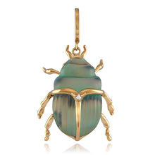 Luminescent Scarab Beetle Charm