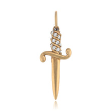 Gold and Diamond Dagger Charm