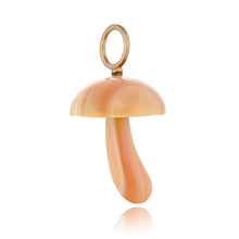Hand carved mushroom charm