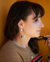 Mismatch Pearl Drop Diamond Earrings