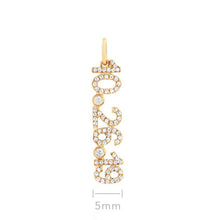 Custom Diamond Date Charm