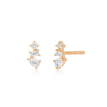 Multi Faceted Diamond Stud Earrings