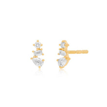 Multi Faceted Diamond Stud Earrings