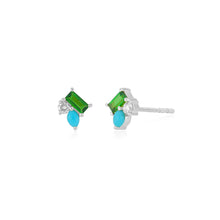 Triple Treasure Stud Earrings